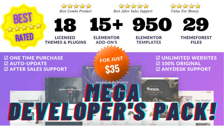 Mega Developers Pack WITH PRICE